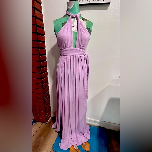 Forever 21 Crinkled Cut Out M Slit Maxi Dress, SM - Picture 2 of 5